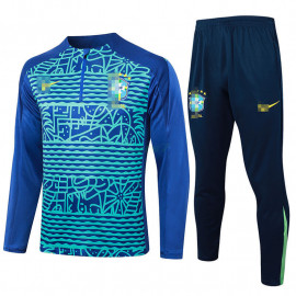 Sudadera de Entrenamiento Brasil 2024 Kit Azul Real