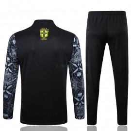 Sudadera de Entrenamiento Brasil 2024 Kit Negro/Gris