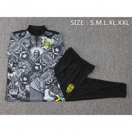 Sudadera de Entrenamiento Brasil 2024 Kit Negro/Gris