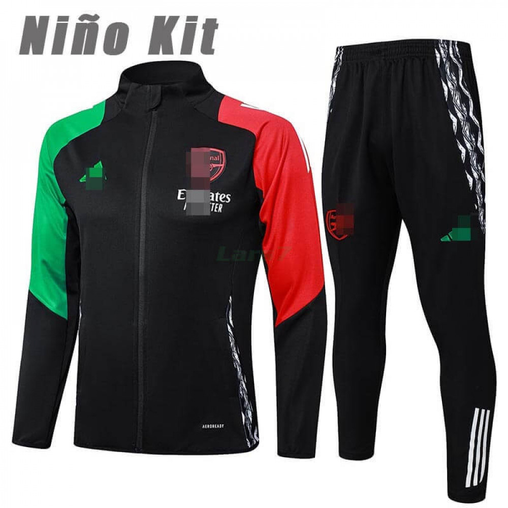 Chandal Arsenal 2024/2025 Niño Negro/Verde/Rojo