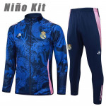 Chandal Real Madrid 2024/2025 Niño Azul/Rosa con Estampado