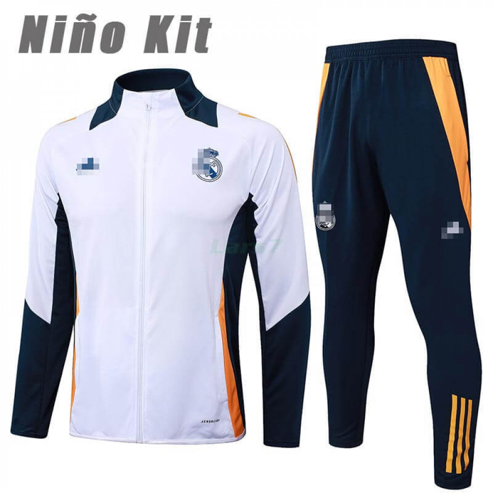 Chandal Real Madrid 2024/2025 Niño Blanco/Azul Marino