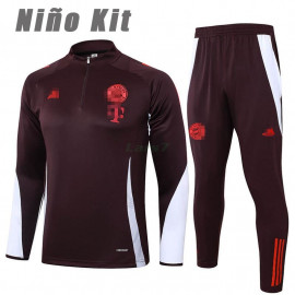 Sudadera de Entrenamiento Bayern Múnich 2024/2025 Niño Kit Rojo Oscuro