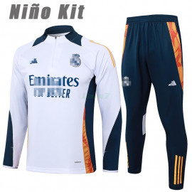 Sudadera De Entrenamiento Real Madrid 2024/2025 Niño Kit Blanco/Azul Marino