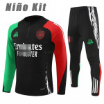 Sudadera De Entrenamiento Arsenal 2024/2025 Niño Kit Negro/Verde/Rojo