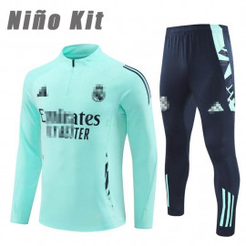 Sudadera de Entrenamiento Real Madrid 2024/2025 Niño Kit Aquamarine