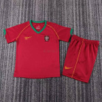 Camiseta Portugal 1ª Equipación Retro 2006 Niño Kit