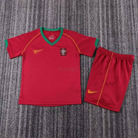 Camiseta Portugal 1ª Equipación Retro 2006 Niño Kit