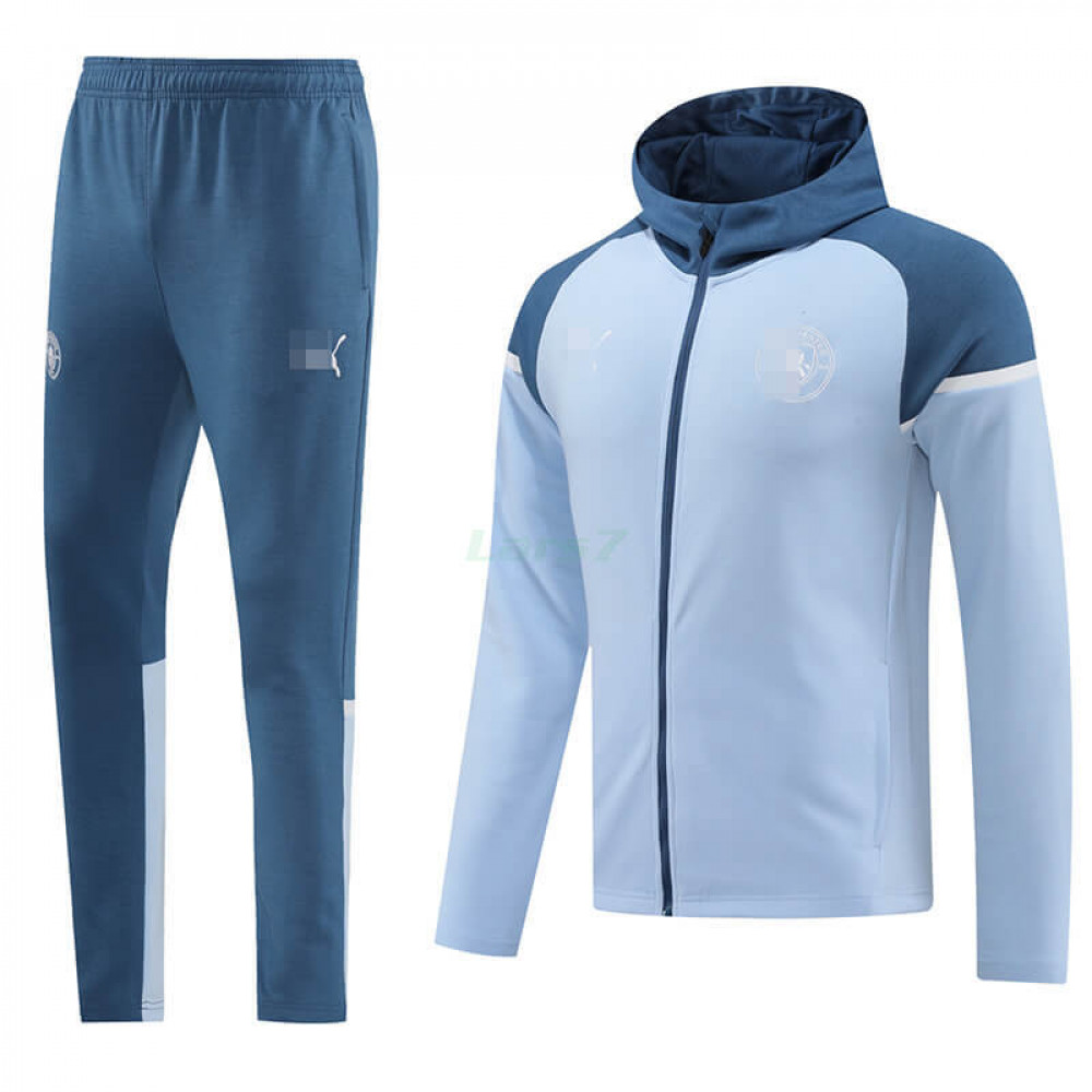 Chandal Olympique Marsella 2024/2025 Con Capucha Azul