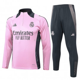 Sudadera De Entrenamiento Real Madrid 2024/2025 Kit Rosa/Gris