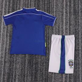 Camiseta Brasil 2ª Equipación Retro 1998 Niño Kit