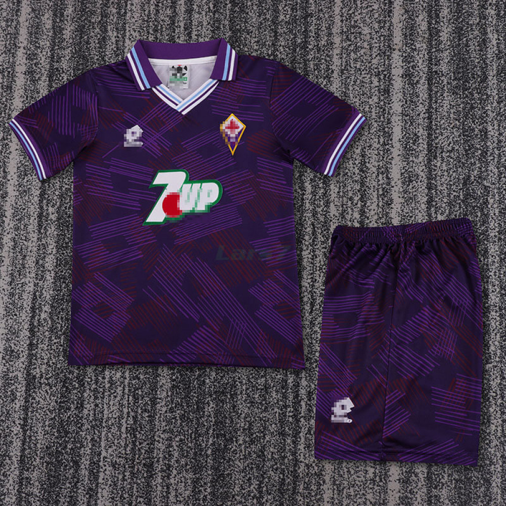 Camiseta Fiorentina 1ª Equipación Retro 92/93 Niño Kit