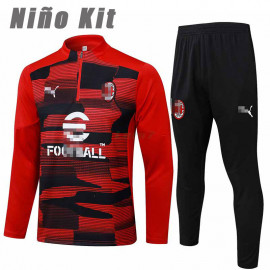 Sudadera de Entrenamiento Manchester United 2024/2025 Niño Kit Negro/Rojo