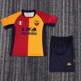 Camiseta AS Roma 1ª Equipación Retro 2000/01 Niño Kit