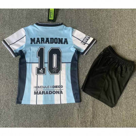 Camiseta Argentina 1ª Equipación Maradona 10 Retro 2001 Niño Kit