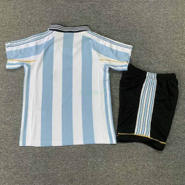 Camiseta Argentina 1ª Equipación Retro 1998 Niño Kit