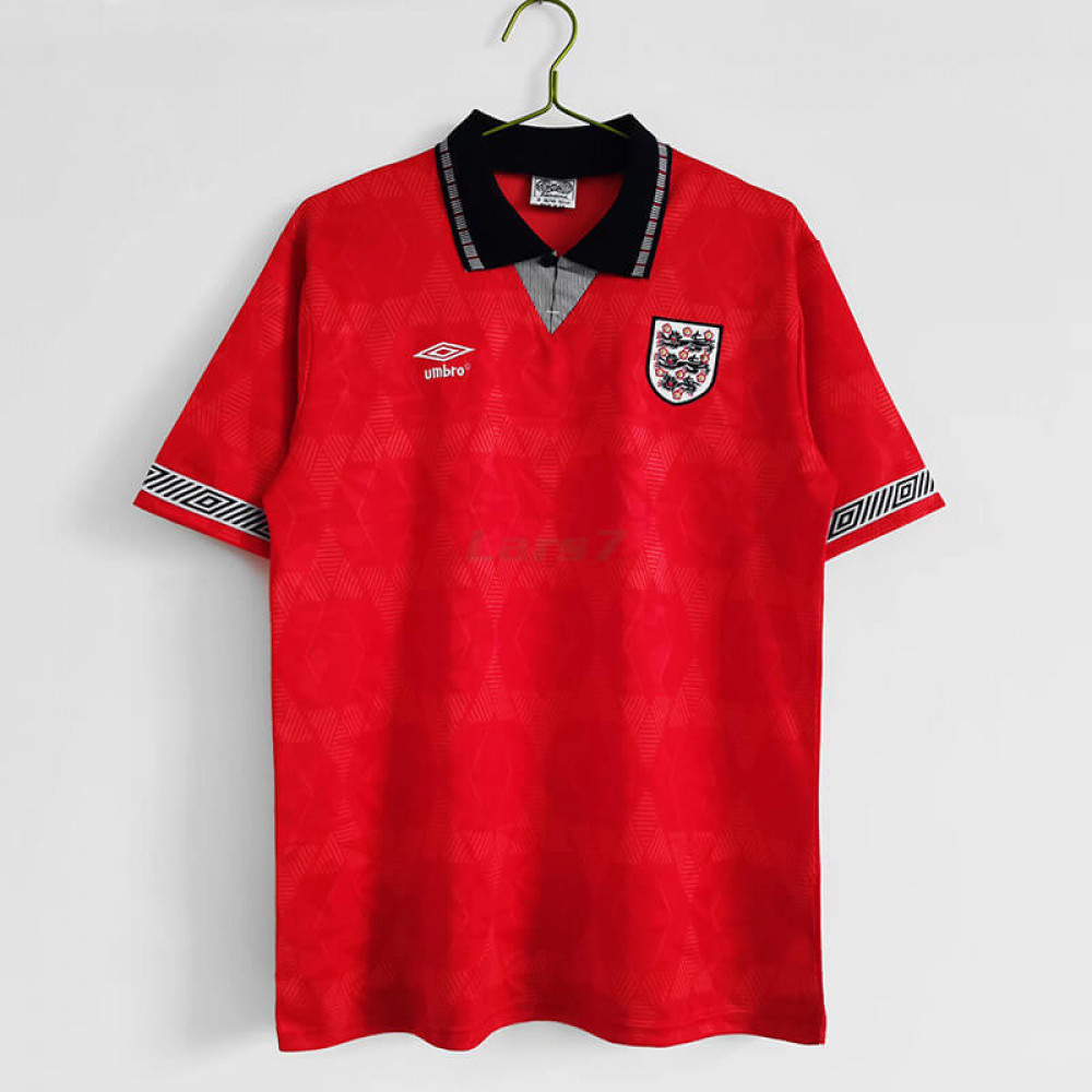 Camiseta Inglaterra 2ª Equipación Retro 1990