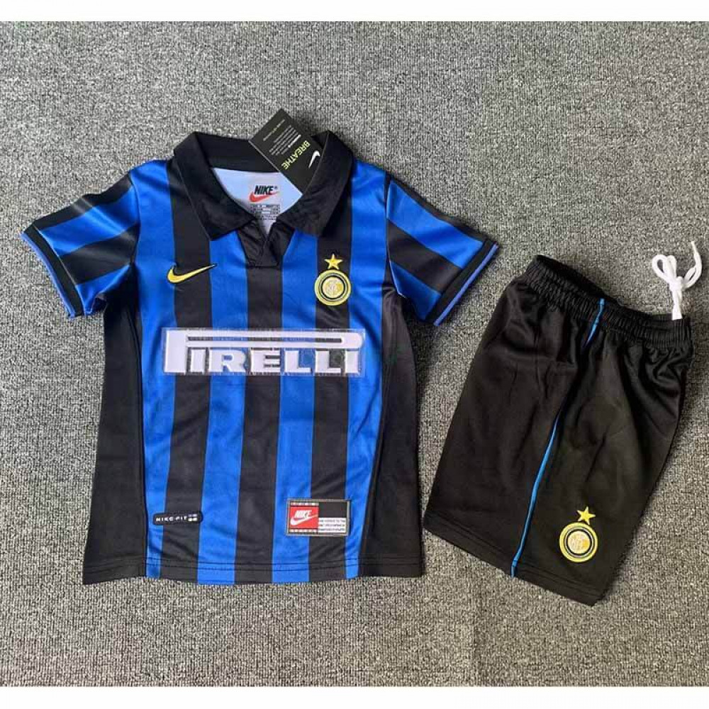 Camiseta Inter de Milan 1ª Equipación Retro 98/99 Niño Kit