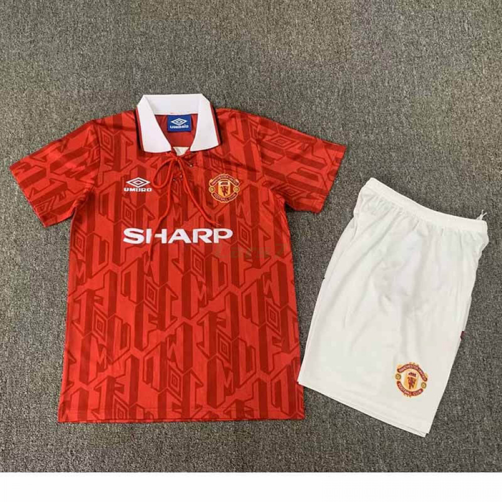 Camiseta Manchester United 1ª Equipación Retro 1992/94 Niño Kit