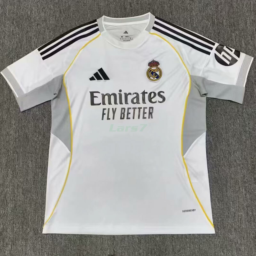 Camiseta Real Madrid 2025/2026 Blanco/Gris