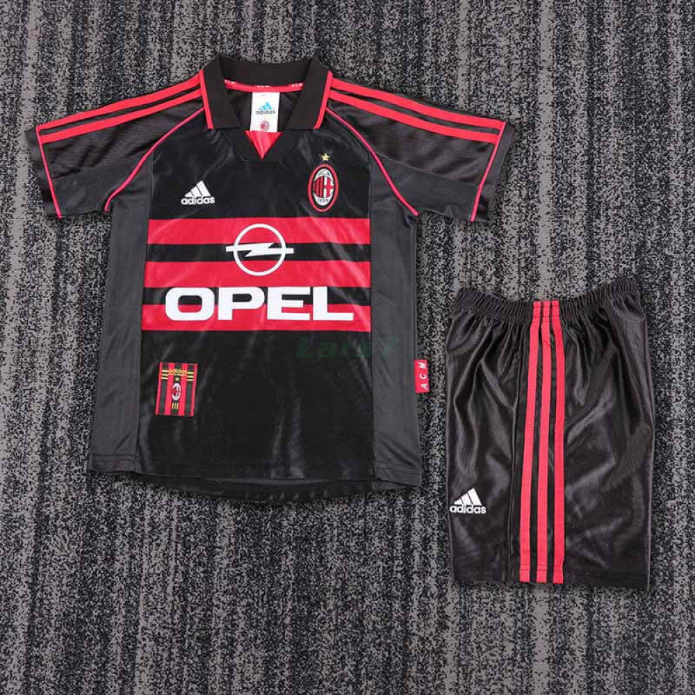 Camiseta AC Milan 3ª Equipación Retro 1998/99 Niño Kit