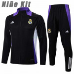 Chandal Real Madrid 2024/2025 Niño Negro/Púrpura