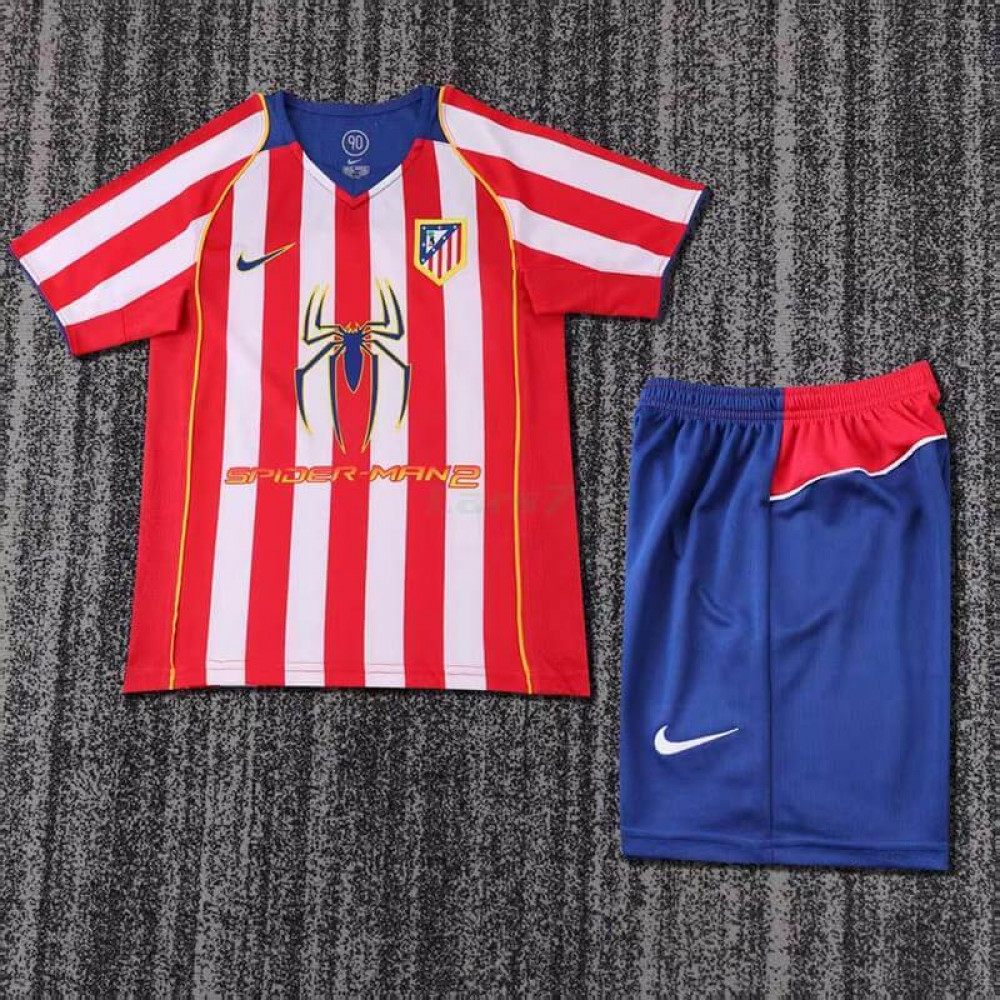 Camiseta Atletico de Madrid 1ª Equipación Retro 04/05 Niño Kit