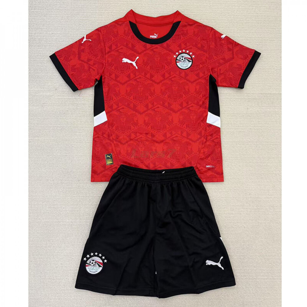 Camiseta Egipto 1ª Equipación 2025 Niño Kit Rojo