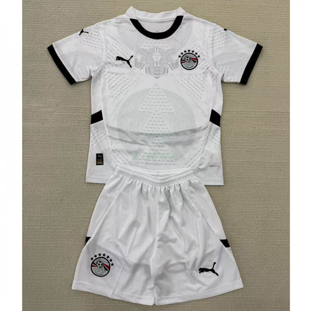 Camiseta Egipto 2ª Equipación 2025 Niño Kit Blanco