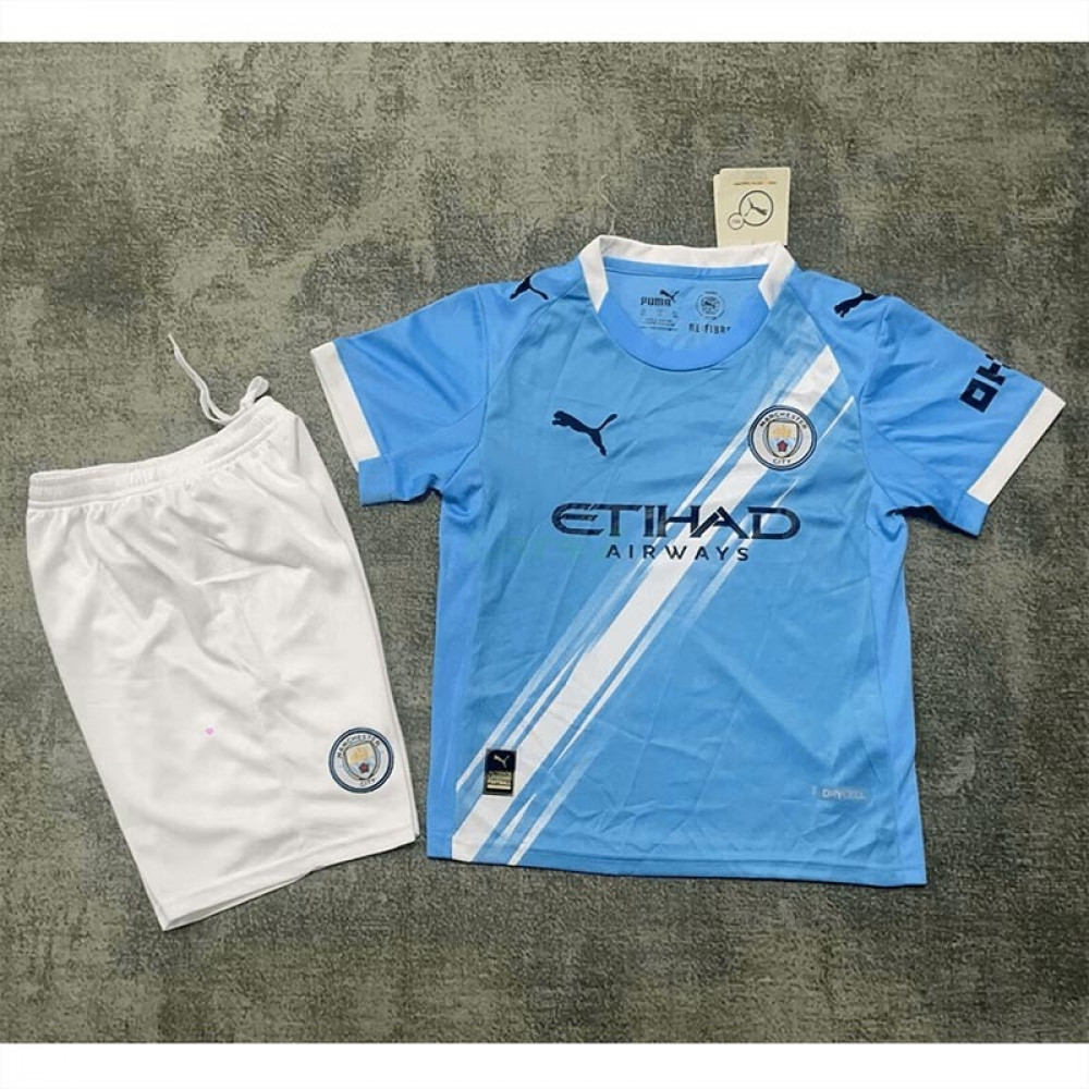 Camiseta Manchester City 2025/2026 Azul Niño Kit