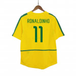 Camiseta RONALDINHO 11 Brasil 1ª Equipación Retro 2002/03