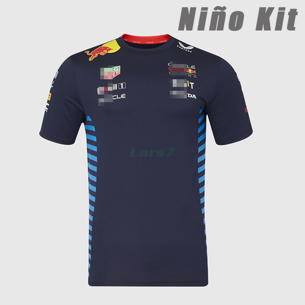 Camiseta Red Bull Racing F1 2024 Azul Marino Niño Kit