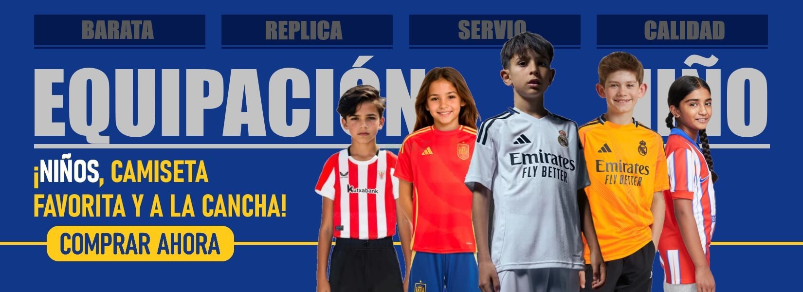 Camisetas futbol de ninos