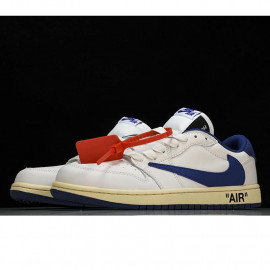 Air Jordan 1 Retro Low OG Blanco&Azul