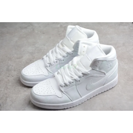 Air Jordan 1 Corte Medio Triple Blanco