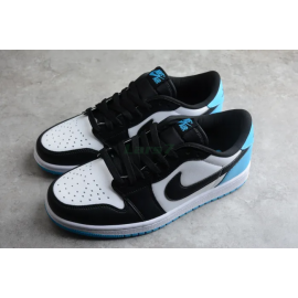 Air Jordan 1 Corte Bajo OG UNC White Dark Powder Blue Black