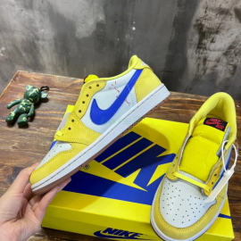 Travis Scott x Air Jordan 1 Corto Bajo Amarillo Canario