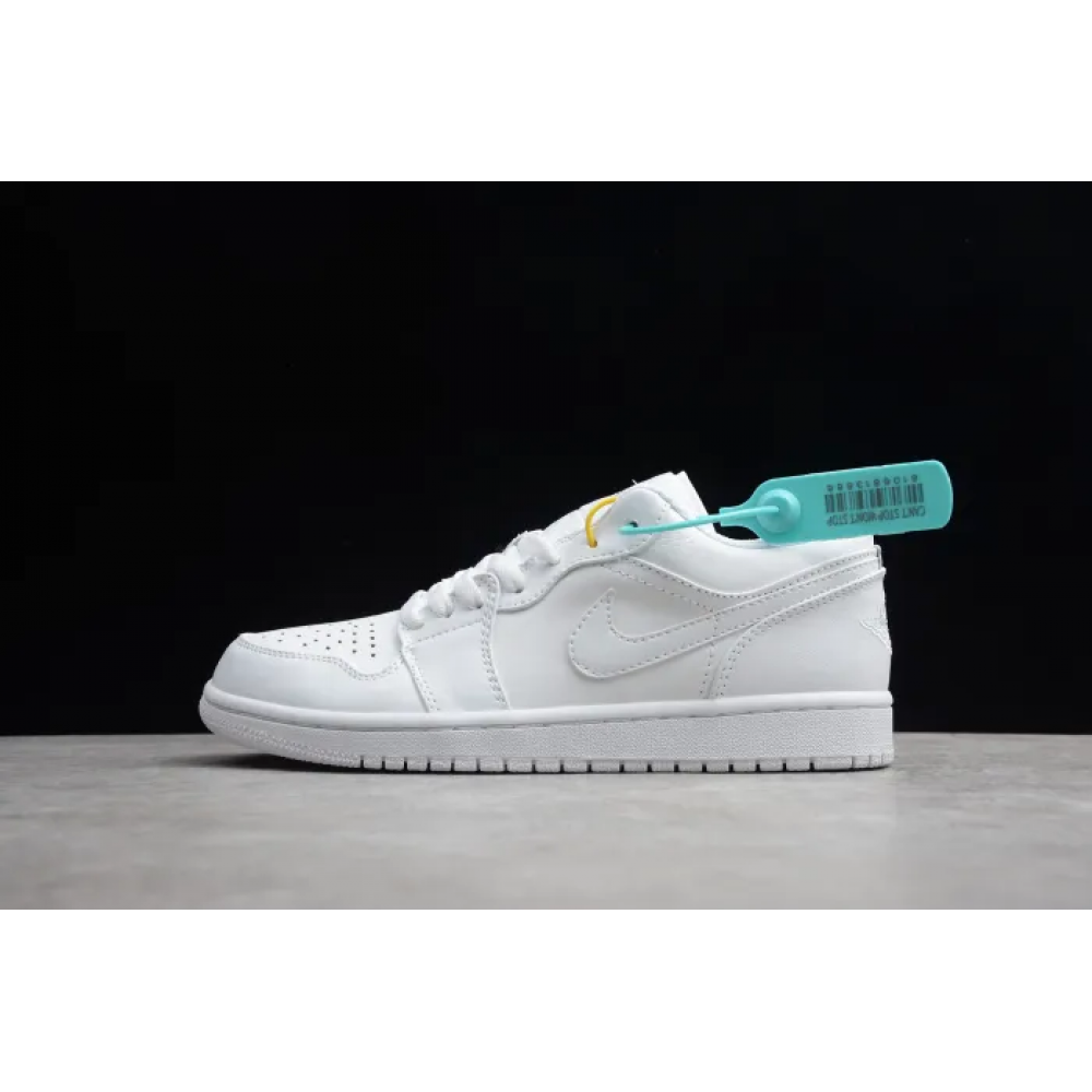 Air Jordan 1 Corte Bajo Platino Puro Blanco