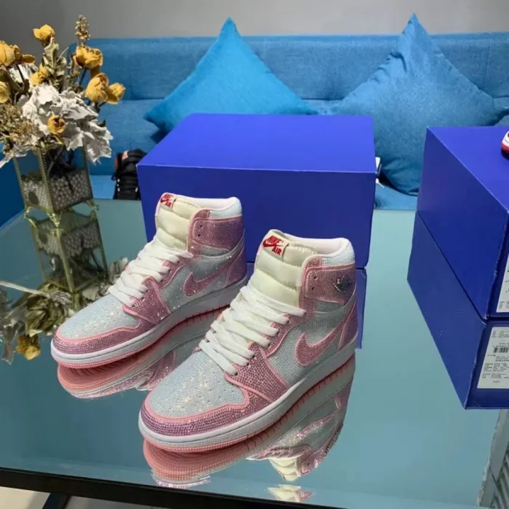 Air Jordan 1 Corte Alto Diamond DIY Rosa