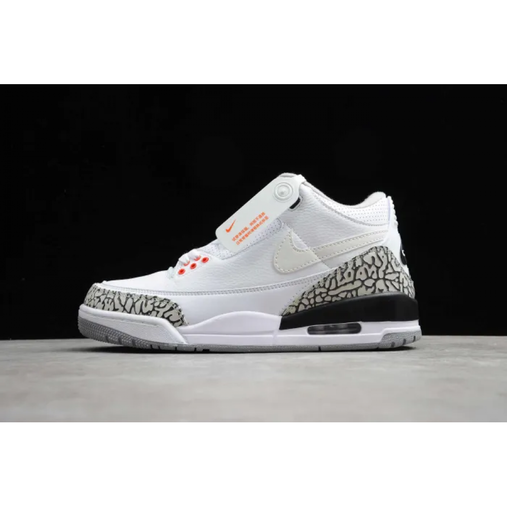 Air Jordan 3 Blanco Gris Negro