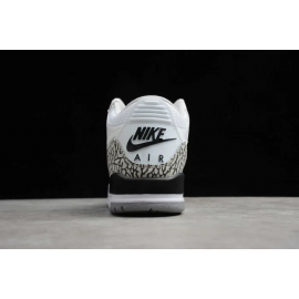 Air Jordan 3 Blanco Gris Negro