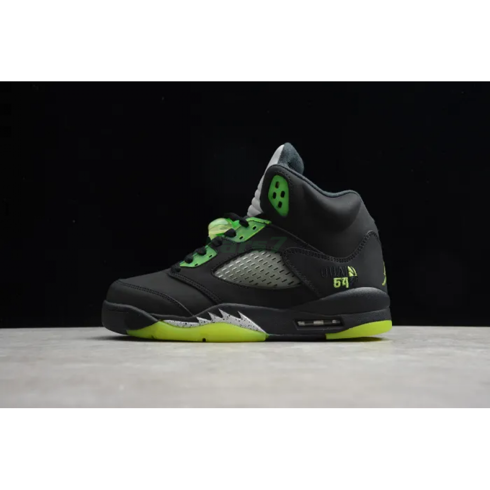 Air Jordan 5 Retro OG “Quai 54” Negro Verde Fluorescente