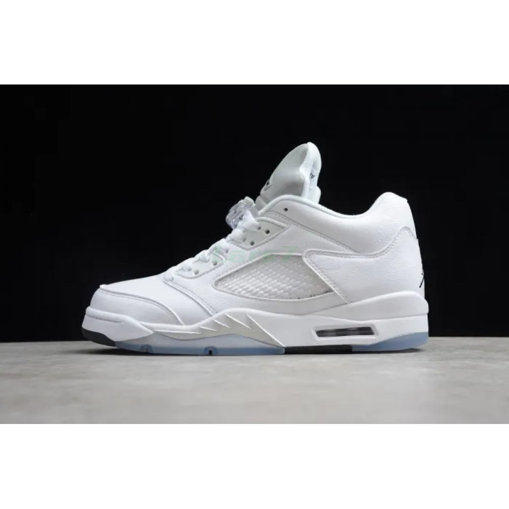 Air Jordan 5 Retro Corte Bajo Blanco