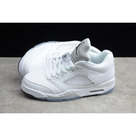 Air Jordan 5 Retro Corte Bajo Blanco