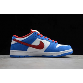 SB Dunk Low Blanco Azul Rojo