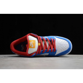 SB Dunk Low Blanco Azul Rojo