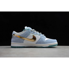 SB DUNK x Sean Cliver Azul Claro Blanco Dorado