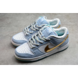 SB DUNK x Sean Cliver Azul Claro Blanco Dorado